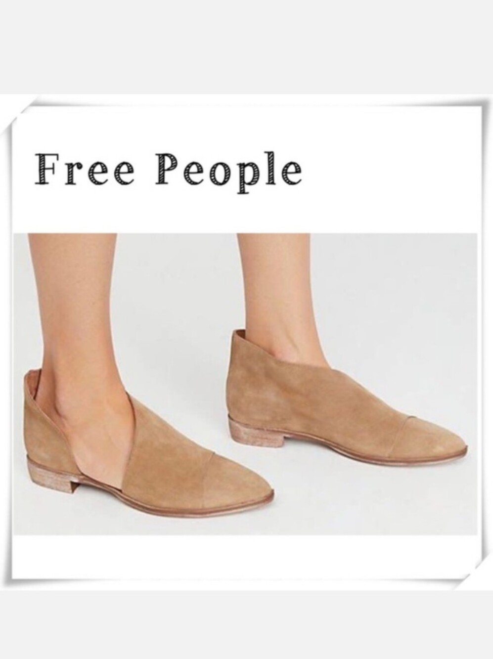 Free People Royale suede pointed toe leather D’Orsay boho western EU36/US 6 EUC